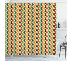 Retro Grunge Halloween Shower Curtain