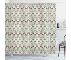 Native Geometric Zigzag Shower Curtain