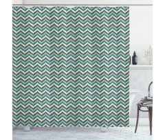 Abstract Wavy Lines Shower Curtain