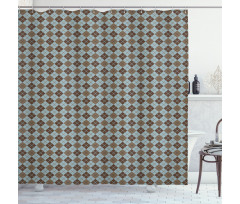 Argyle Pattern Shower Curtain
