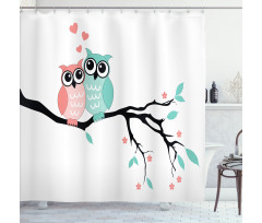Owl Couple Shower Curtain