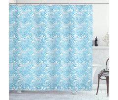 Japanese Waves Shower Curtain