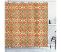 Vintage Oriental Tile Shower Curtain