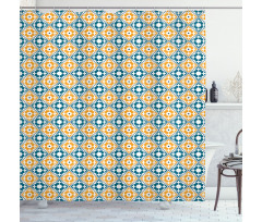 Spanish Azulejo Style Shower Curtain