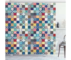 Ornate Patchwork Motif Shower Curtain