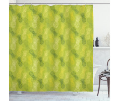 Tropical Pineapple Shower Curtain