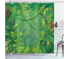 Hawaiian Rainforest Shower Curtain