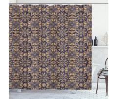 Eastern Abstract Flora Shower Curtain