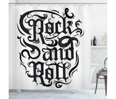 Vintage Rock 'n' Roll Shower Curtain