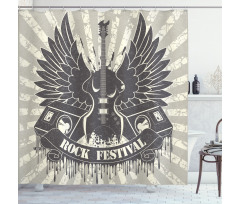Winged Instrument Shower Curtain