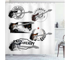 Electric Guitars Shower Curtain