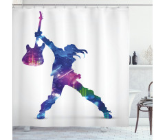 Colorful Party Star Shower Curtain