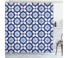 Portuguese Azulejo Pattern Shower Curtain