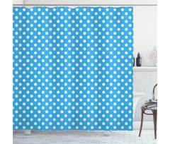 Retro Polka Dots Geometric Shower Curtain
