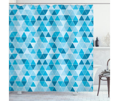 Geometric Triangles Mosaic Shower Curtain