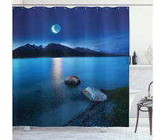 Fantasy Midnight Moon Shower Curtain