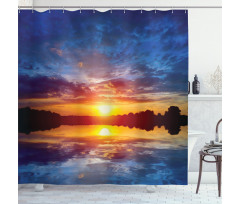 Dreamy Sunset Scenery Shower Curtain
