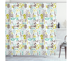Colorful Typography Shower Curtain