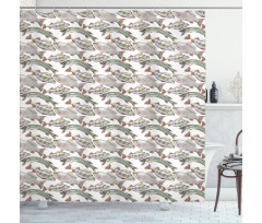 Carp Perch and Bass Shower Curtain