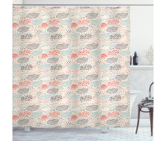 Ornate Clouds Downpour Shower Curtain