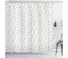 Cosmos Themed Doodle Shower Curtain