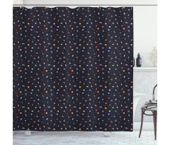 Stars Aliens Planets Shower Curtain