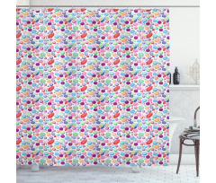 Colorful Stones Design Shower Curtain