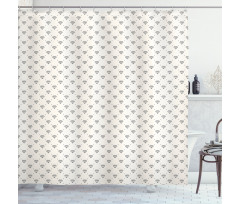 Polka Dots Crystals Shower Curtain