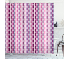Stripes Retro Style Shower Curtain