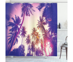 Tropic Island Sunset Shower Curtain