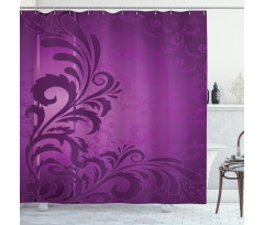 Retro Abstract Floral Shower Curtain