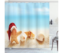 Starfish Exotic Beach Shower Curtain