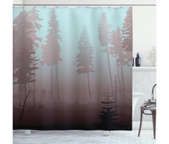 European Foliage Design Shower Curtain