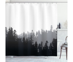 Abstract Wild Spruces Shower Curtain
