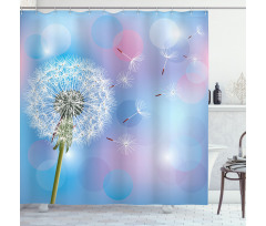 Bokeh Design Blowball Shower Curtain