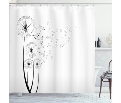Seed Blown in Wind Shower Curtain