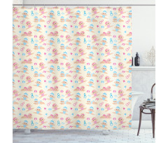 Brother and Sister Rattle Shower Curtain