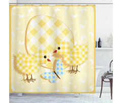 Plaid Patterned Animals Shower Curtain