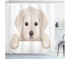 Puppy Hiding Paws Shower Curtain