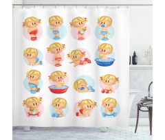 Infants Funny Sleep Shower Curtain