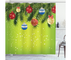 Hanging Ornaments Shower Curtain
