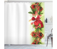 Ribbons and Baubles Shower Curtain