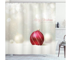 Bauble with Lines Shower Curtain