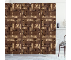 Cafeteria Typography Shower Curtain