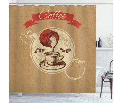 Milky Taste Vintage Look Shower Curtain