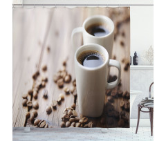 Espressos in Cups Table Shower Curtain