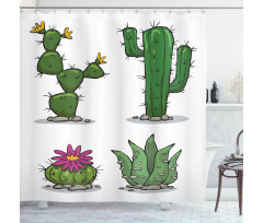 Mexican Flora Pattern Shower Curtain