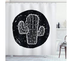 Saguaro Plant Theme Shower Curtain