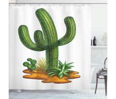 Arid Climate Saguaro Shower Curtain