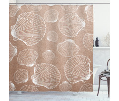 Hand Drawn Shells Shower Curtain